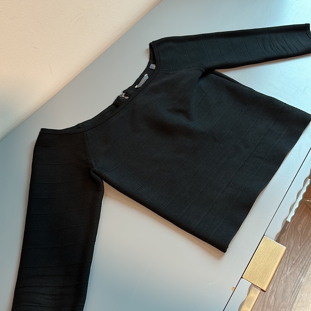 Guess Black Bandage Croptop